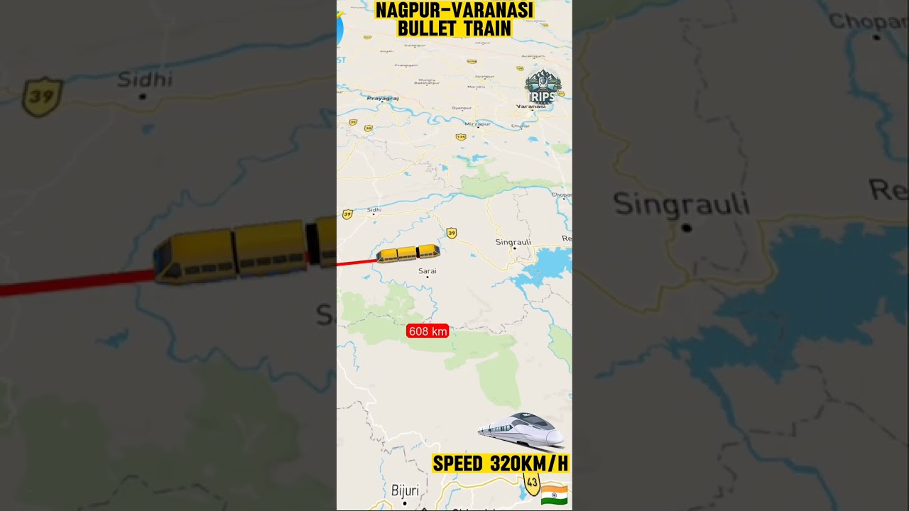 Nagpur To Varanasi Bullet Train | #train #yourjourney #bullettrains