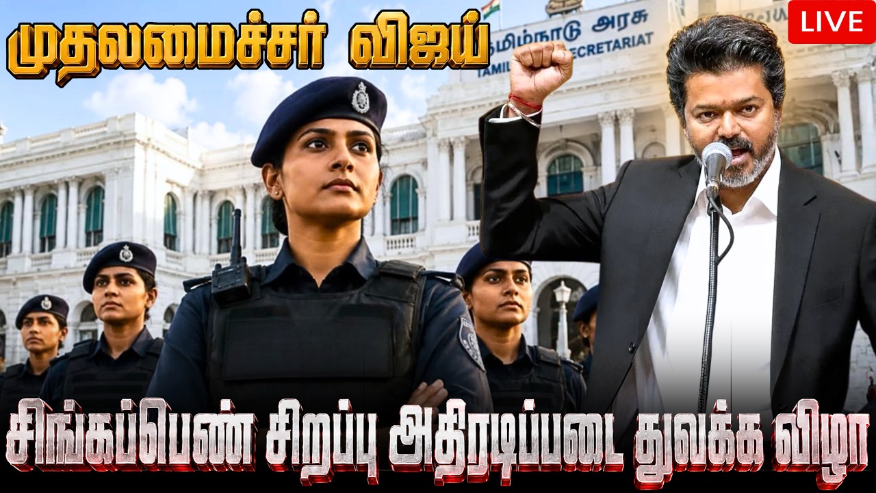 🔴 Live : முதல்வர் விஜய்யின் சிங்கப்பெண் சிறப்பு அதிரடிப்படை தொடக்க விழா | CM Vijay | Singapenn