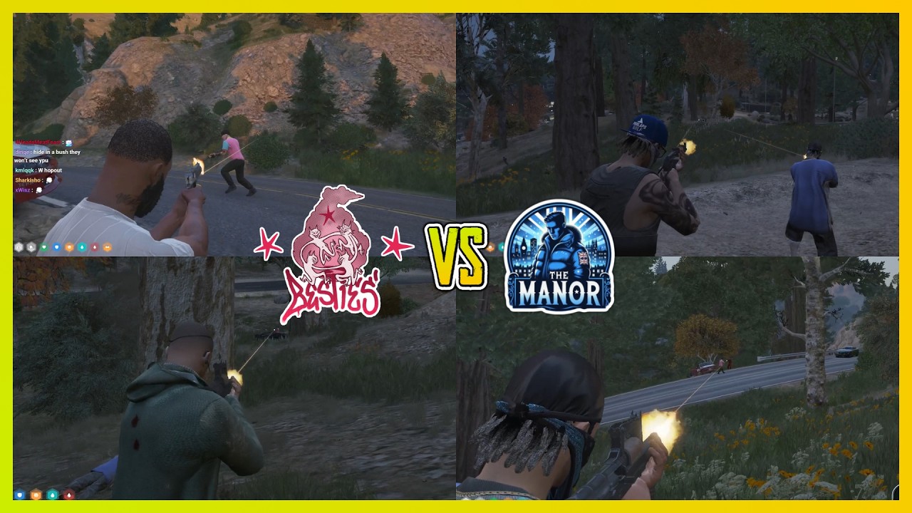 Big Manor Gang Counters Besties Bank Truck (Multi POVs) | NoPixel 4.0 GTA RP
