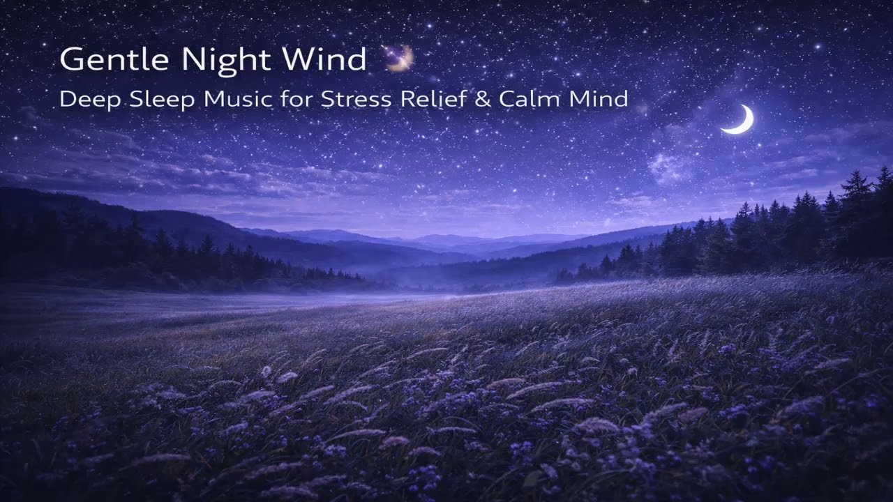 Gentle Night Wind 🌌 Deep Sleep Music for Stress Relief & Calm Mind