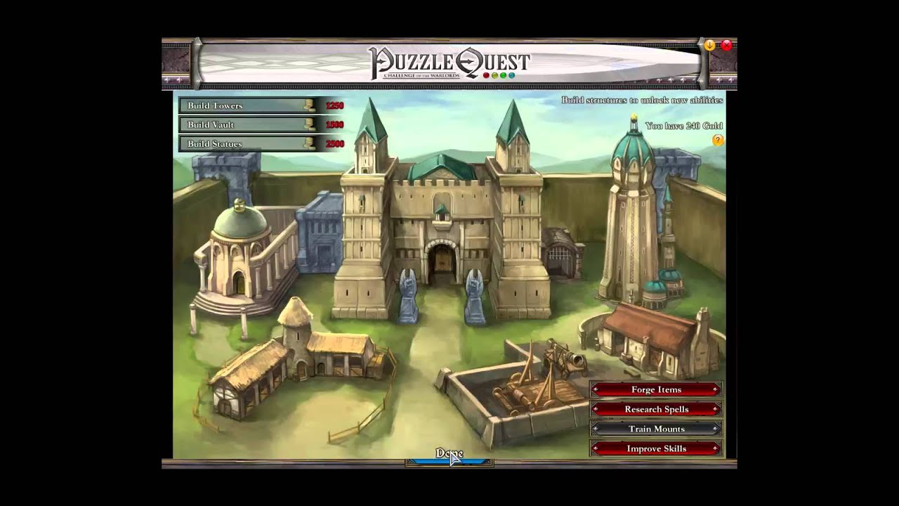 Puzzle Quest: Researching Spells, Forging Items, and Finding Runes