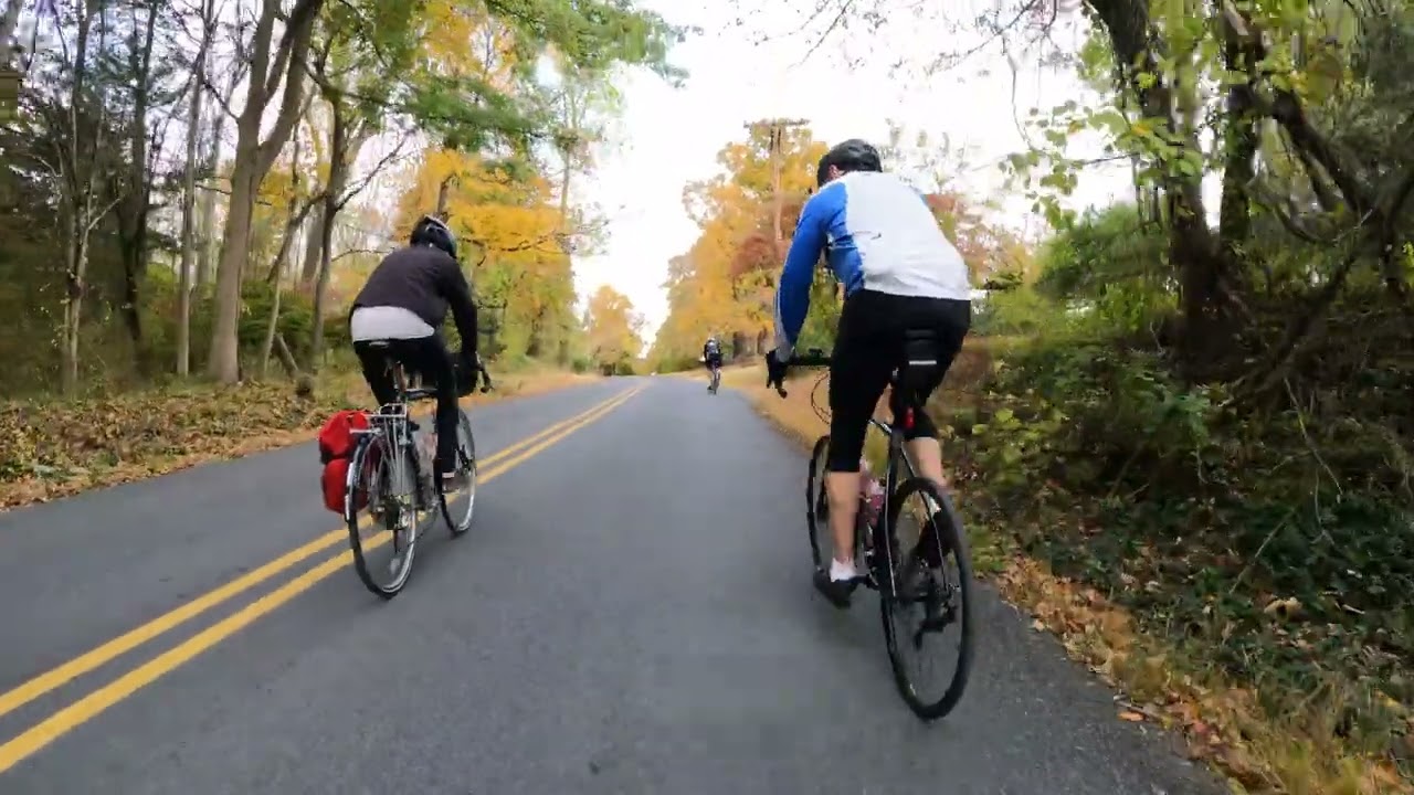 Amazing Fall Color Virtual Bike Ride | Covered Bridges Ride | Bucks County, Pennsylvania!