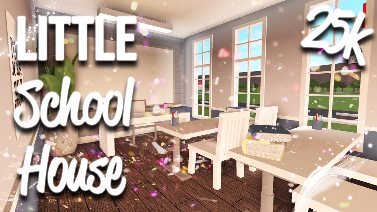 BLOXBURG TOWN SERIES || LITTLE SCHOOL HOUSE + GARDENING *cheap/25k* (Bloxburg speed build- Roblox)