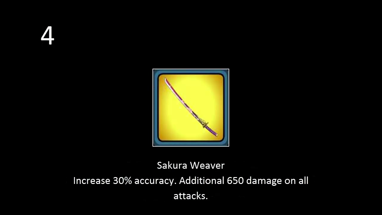 Ninja Saga Top 10 PVP Weapons (2018)