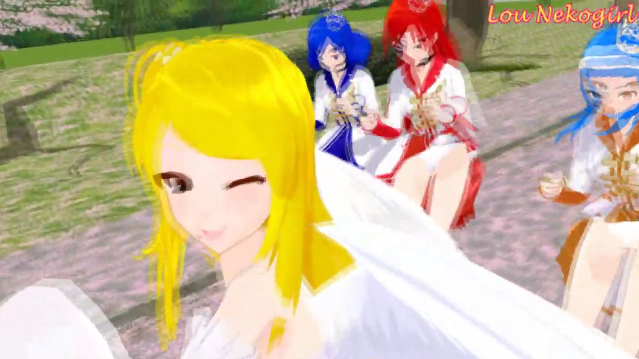 【MMD Fairy Tail】Lucy, Erza, Reby, Mirajane, Wendy et Jubia - Cafetaria song
