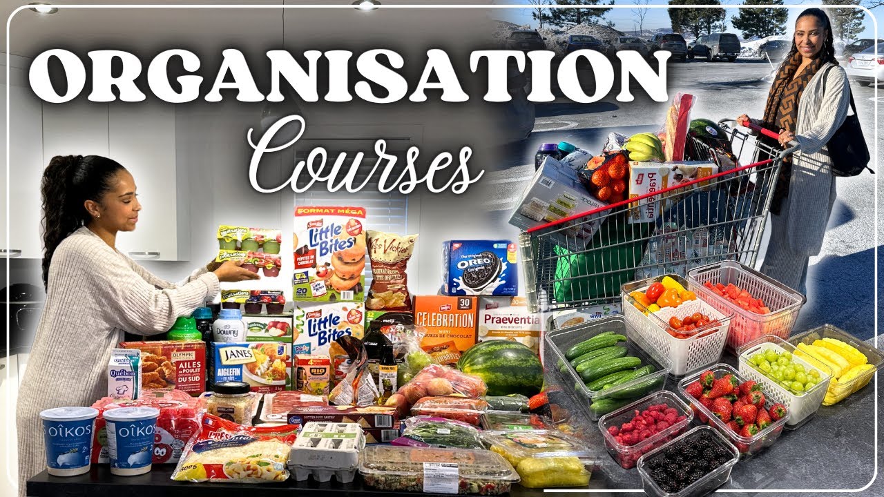 🛒Comment OPTIMISER ses courses ? Faire une LISTE DE COURSES et des menus : toute mon ORGANISATION