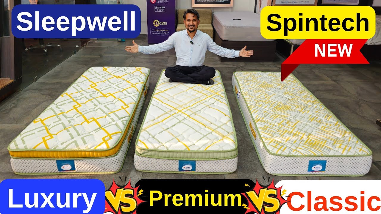 Sleepwell Mattress Review! Spintech Luxury vs Spintech Premium vs Spintech Classic Mattress!