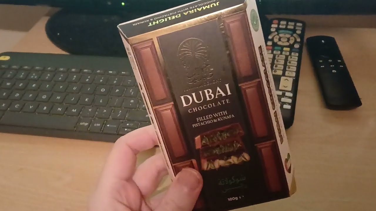 Jumaira delight dubai chocolate filled with pistachio & kunafa review