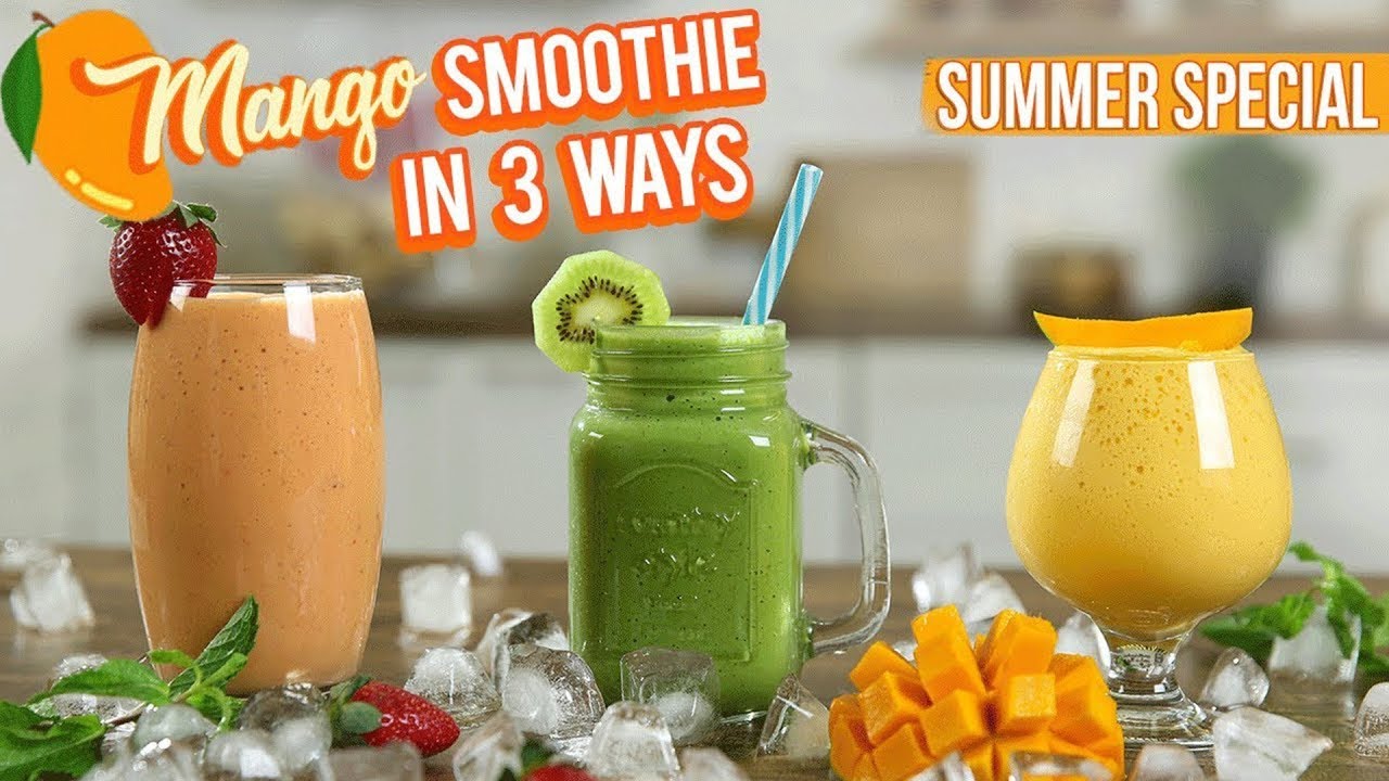Mango Smoothie Recipe - How To Make Mango Smoothies In 3 Ways-SummerSpecial MangoRecipe-EasyCookBook
