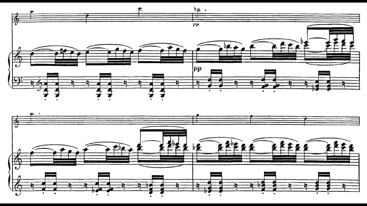 Camille Saint Saëns - Sonata No. 1 in D Minor for Violin & Piano, Op. 75 (1885) [Score-Video]