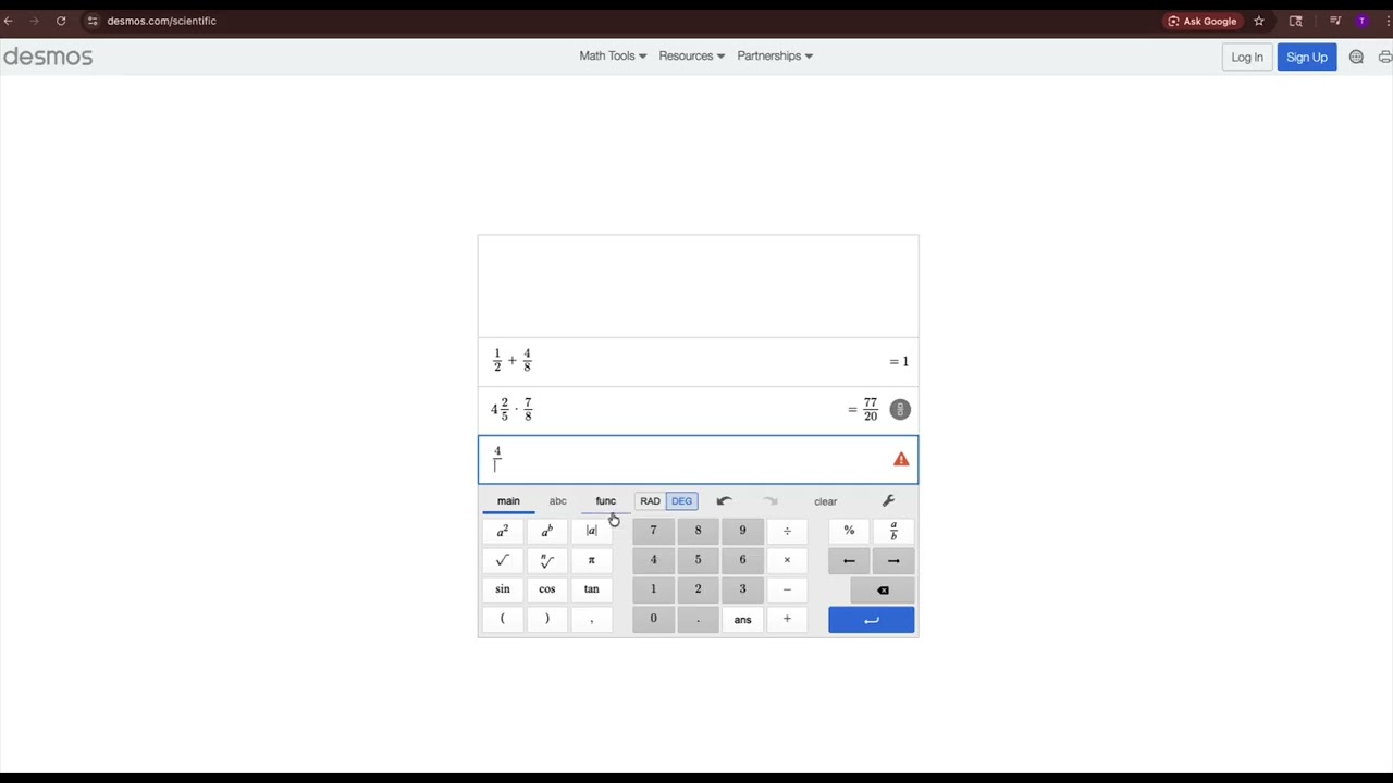 Fractions! Online Calculator - Add Subtract Multiply Divide