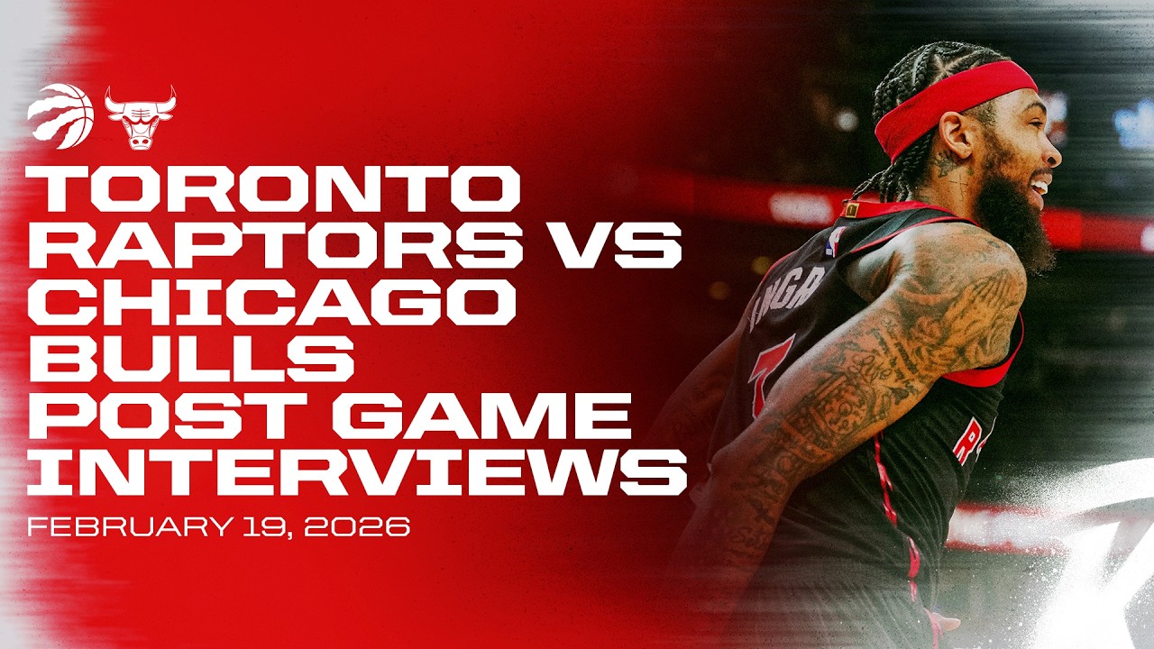 Toronto Raptors Full Media Availability | Post Game at Bulls | February 19, 2026
