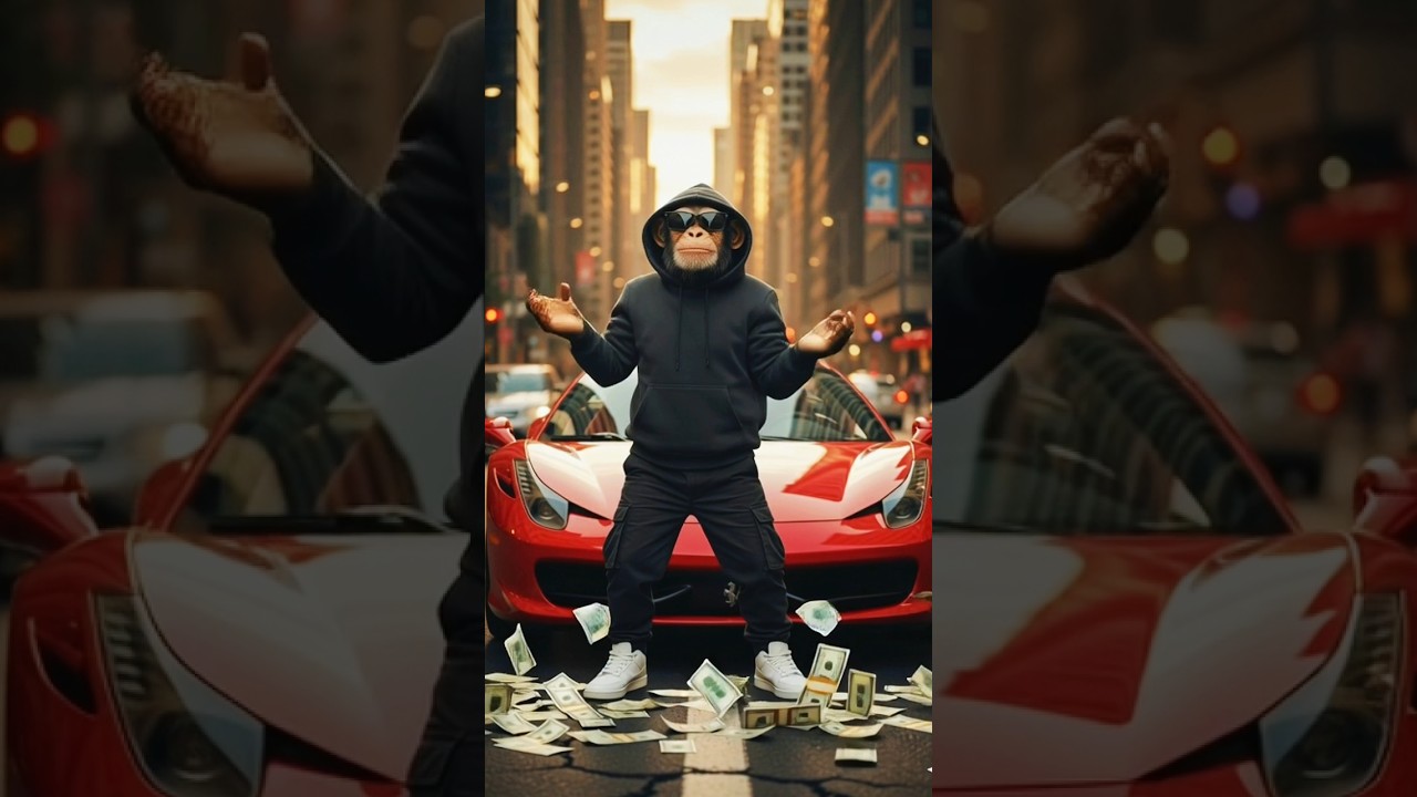 Monkey open his banana factory and buy farari  🪷💭 