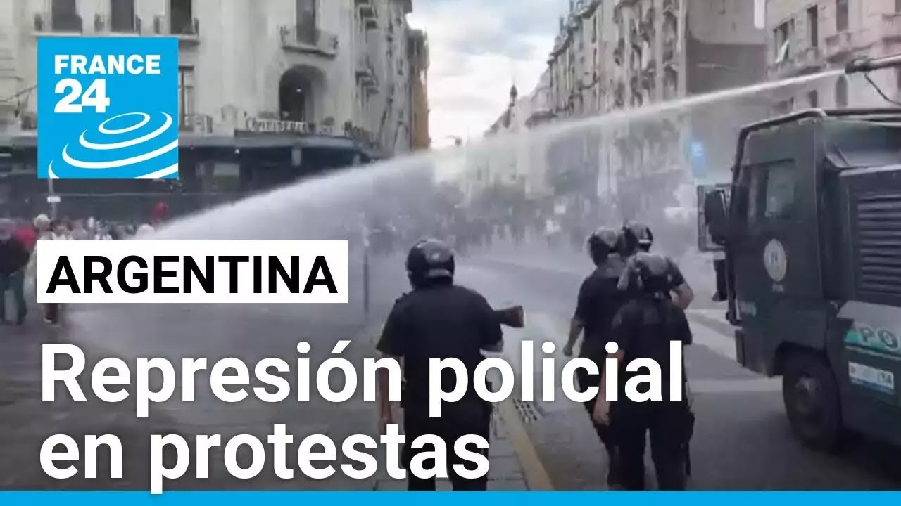 Represión policial en protestas de hinchas y jubilados en Argentina • FRANCE 24 Español