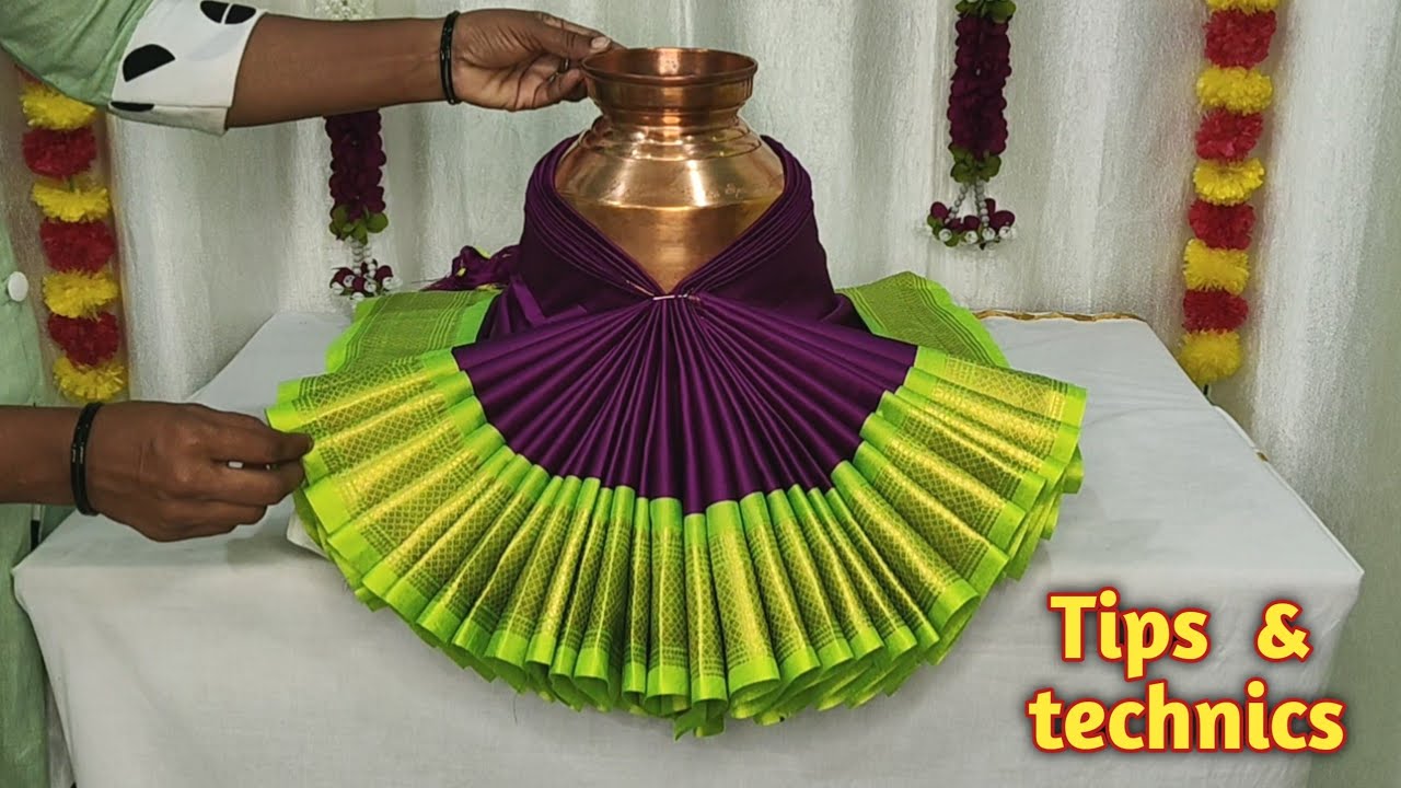 ವರಮಹಾಲಕ್ಷ್ಮಿe ದೇವಿಗೆ ಸೀರೆ ಉಡಿಸುವ ವಿಧಾನ | Easy and Quick varamahalakshmi saree draping.