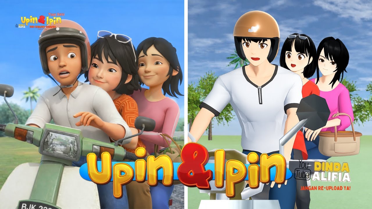 Upin Ipin Terbaru Kak Ros Abang Iz Cik Bidadari Naik Motor | Tiru Aksi Upin Ipin Sakura Simulator