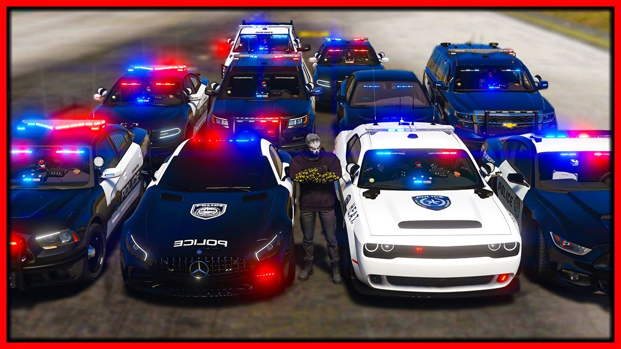 Ролевая игра GTA 5 &mdash; УГОН 10 ПОЛИЦЕЙСКИХ МАШИН | RedlineRP