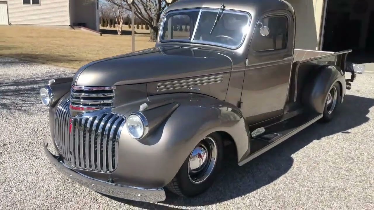 SOLD 1946 Chevy Truck Resto Mod restoration Video 2 of 2