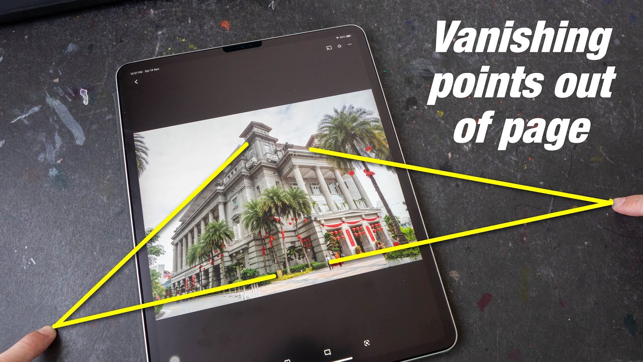 How to draw with vanishing points outside the page