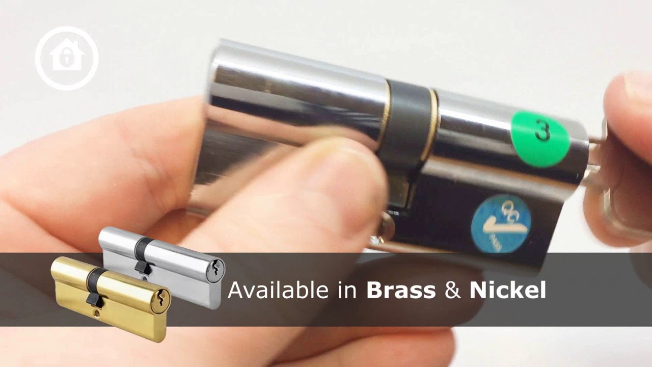 Anti Drill, Pick, Bump Euro Cylinder Door Barrel Lock Demo