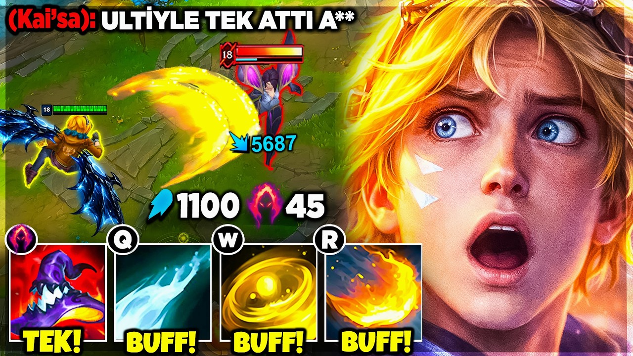 1100 AP EZREAL 😱 FULL CANA TEK ATAN ULTİ !! T&Uuml;M SKİLLER BUFF !!