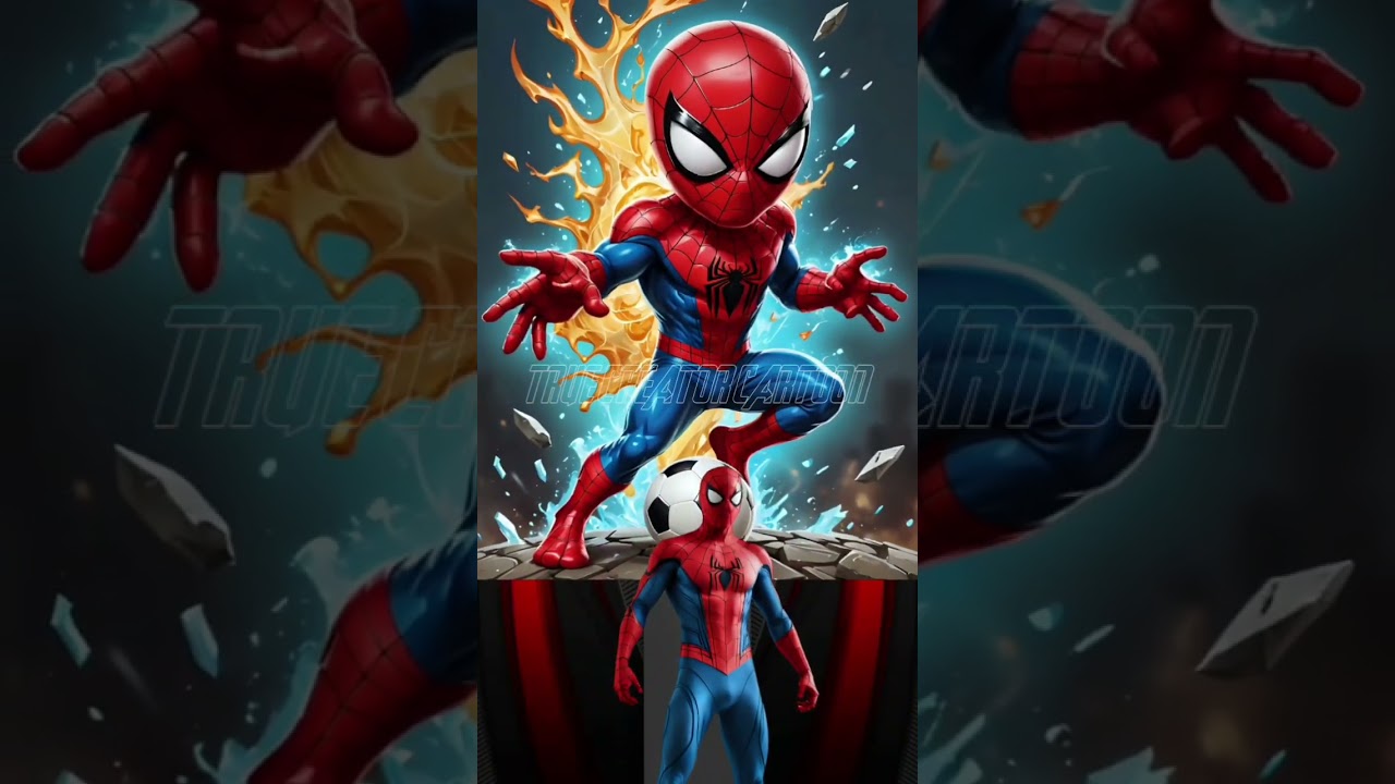 Chibi SuperHeroes Playing Football 💥|⭕ True Creator Cartoon⭕| #avengers #marvel #shorts #shortvideo