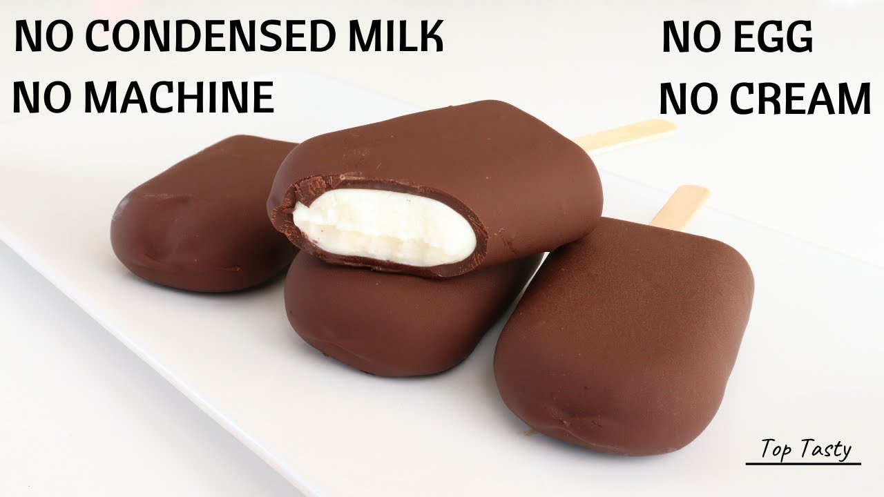 CHOCO BAR ICE CREAM RECIPE IN LOCK-DOWN | WITHOUT CONDENSED MILK, CREAM, EGG, BLENDER | NO MACHINE