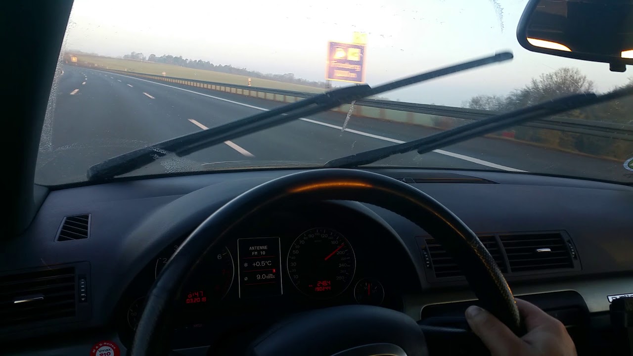 Test F&auml;cherd&uuml;se Audi A4 B7 bei 180km/h Teilenummern 4G0955987A, 4G0955988A, 4F0955431