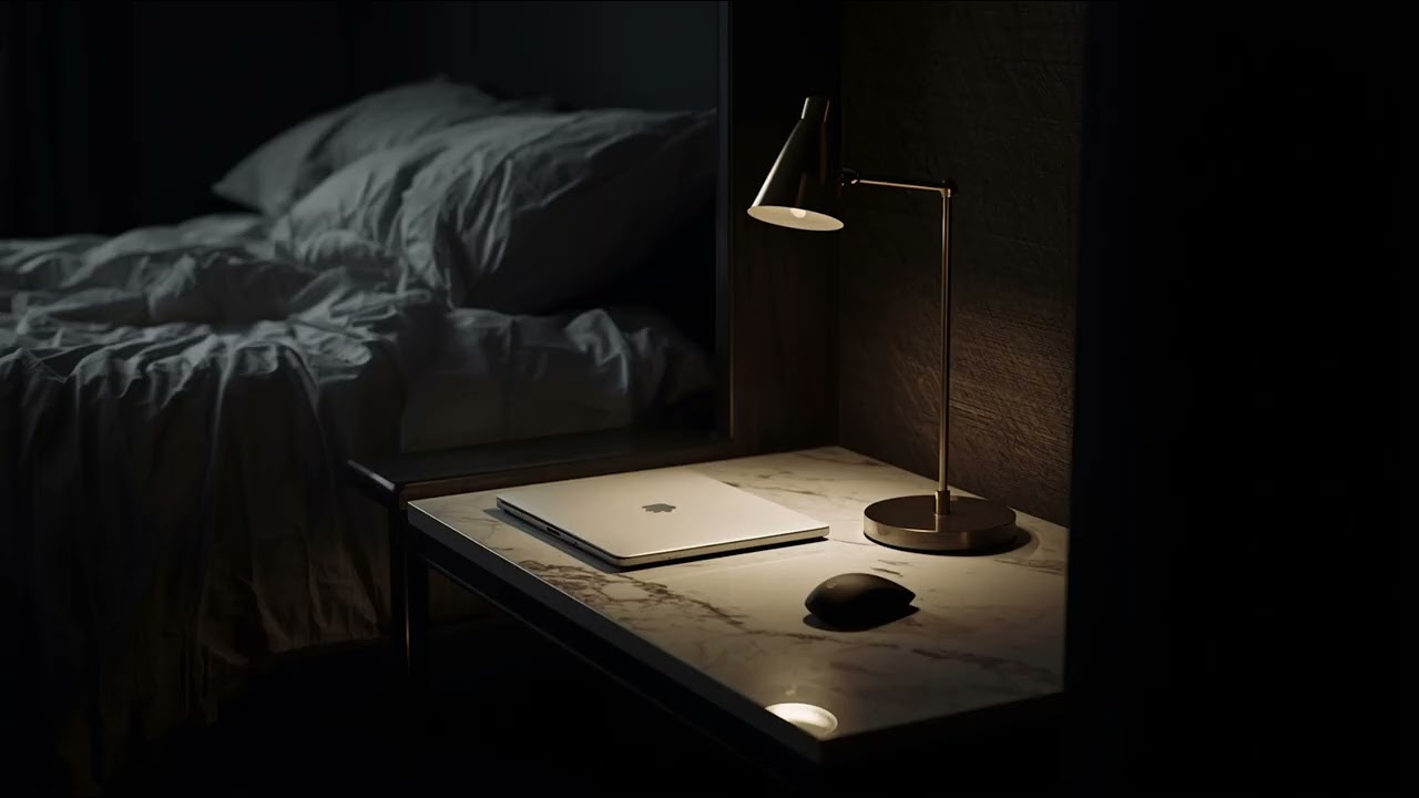 Minimal Night Ambience (1 Hour) | Cozy Desk • Lamp Light • Quiet Focus • Rainy Evening