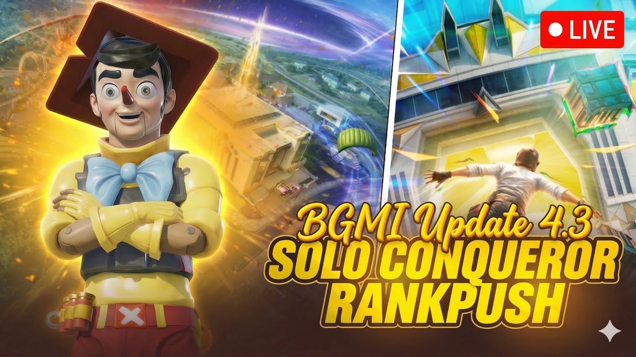 BGMI 4.3 Solo Conqueror Rank Push | Ultimate Solo Grind Guide 🔥
