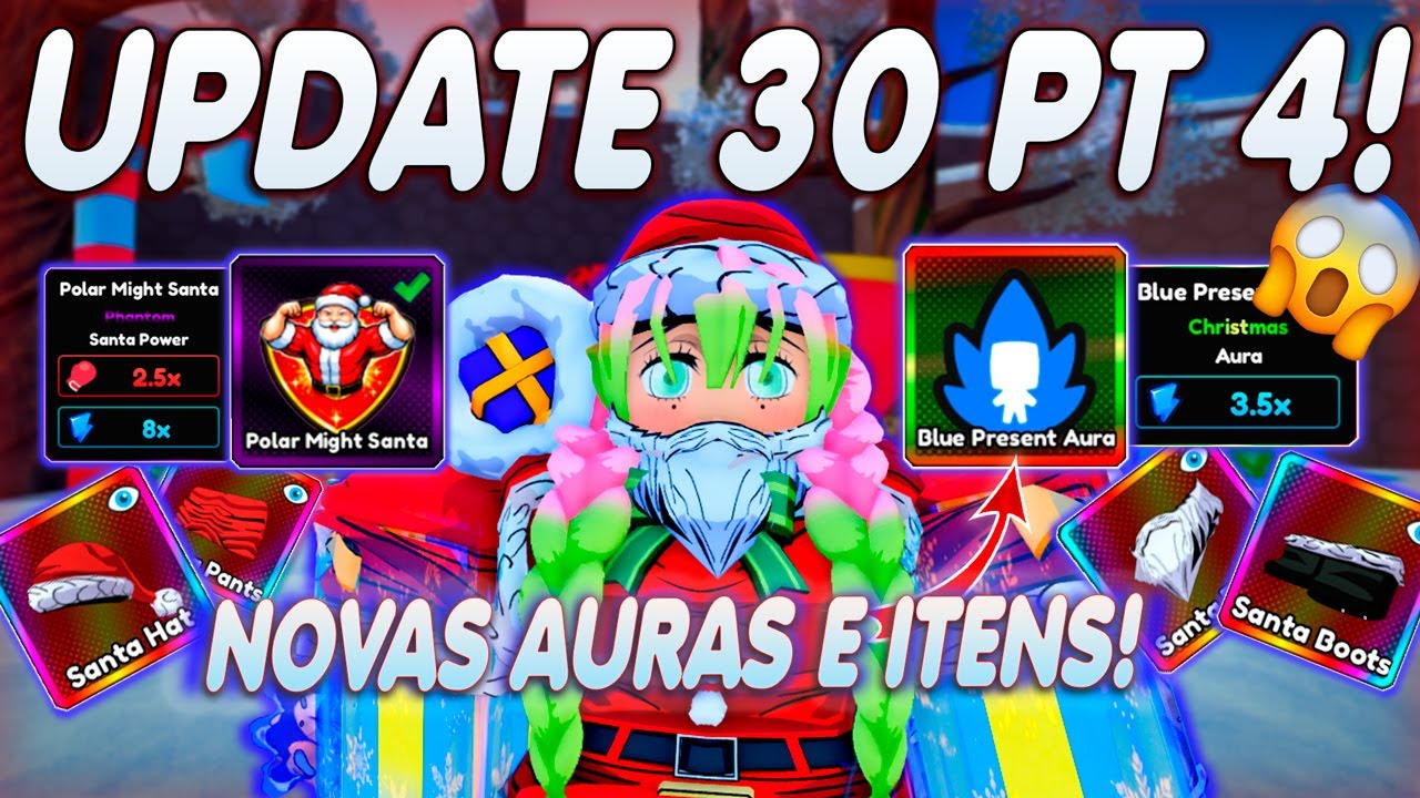 UPDATE 30 PART 4! SANTA RAID, AURAS AND INSANE ACCESSORIES IN ANIME ETERNAL!