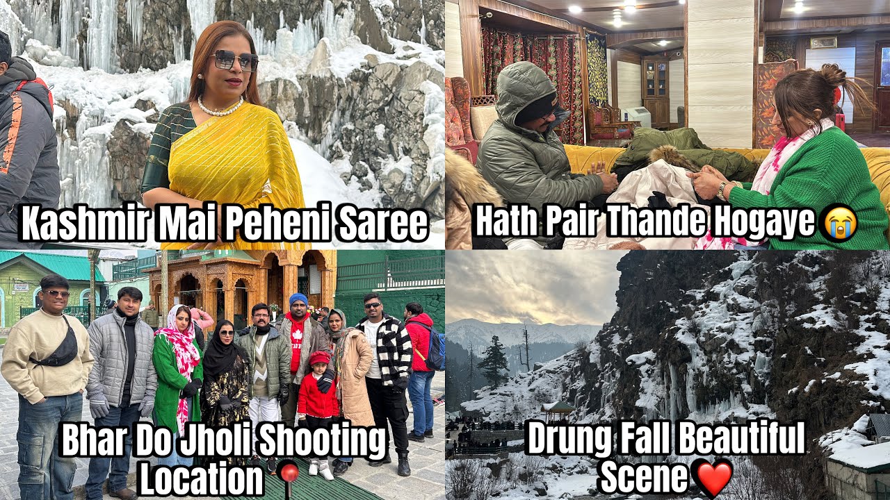 Kashmir Mai Maine Peheni Saree ❤️ | Mere Hath Pair Thande Hogaye 😭 | Bhar Do Jholi Shooting Dargah 📍