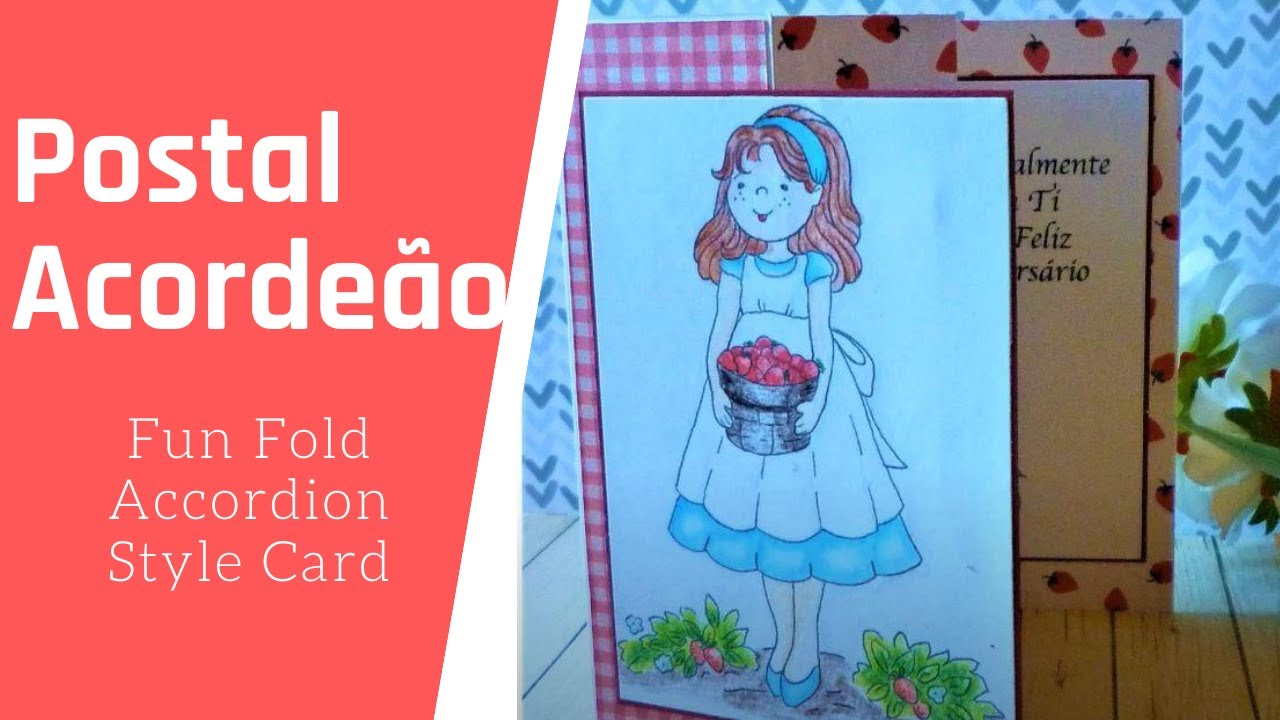 Fun Fold Card / Postal Acorde&atilde;o #maryvscraps#cardmaking#funfoldcards