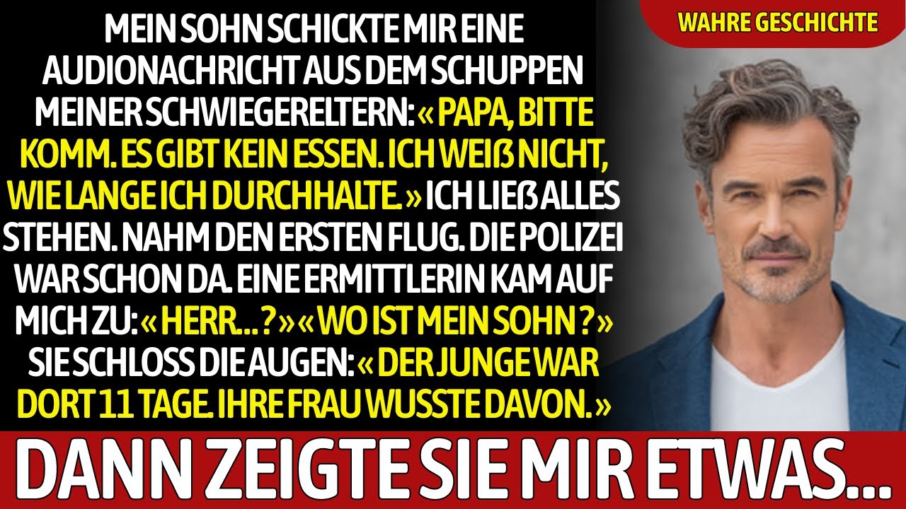 Die Nachricht meines Sohnes aus dem Schuppen der Schwiegereltern: « Kein Essen… »