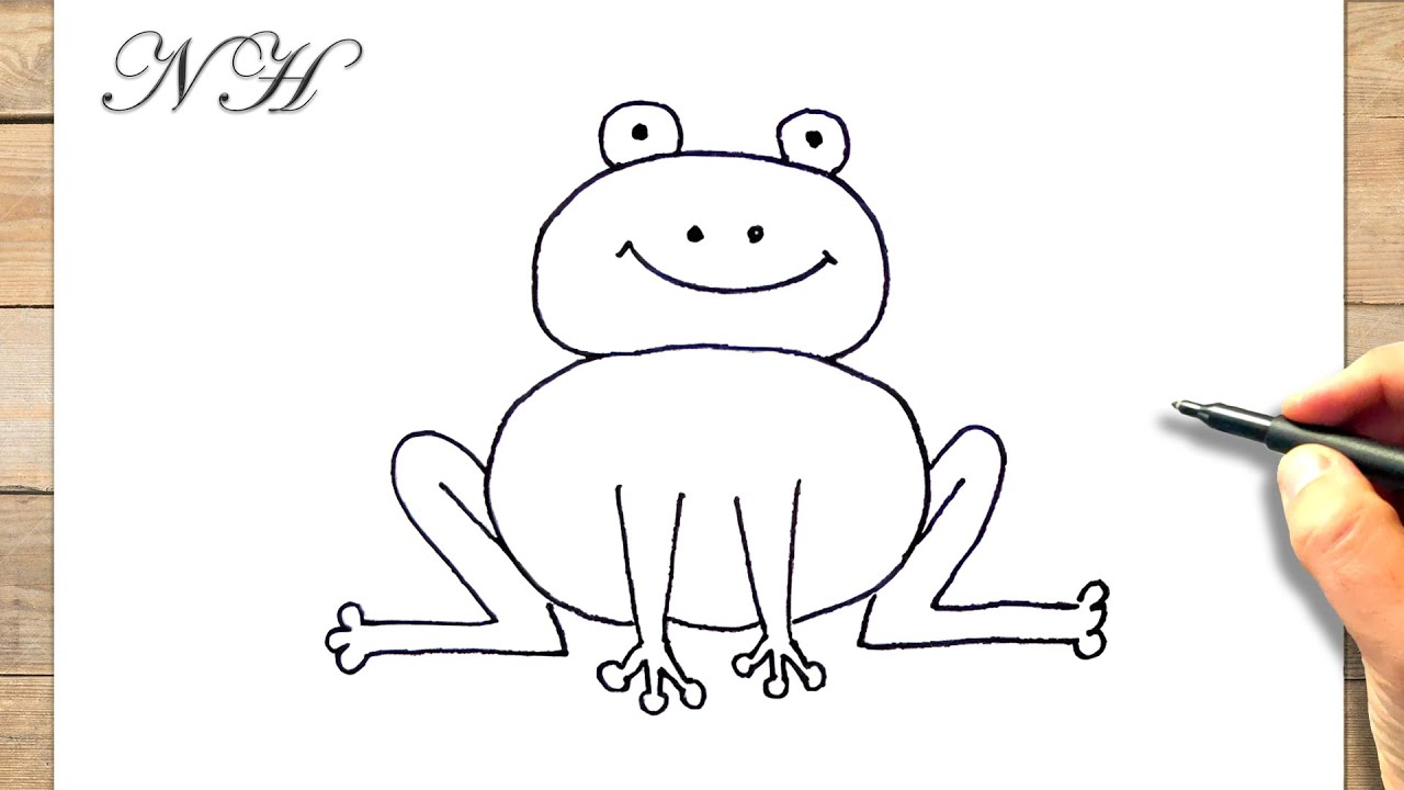 Как нарисовать лягушку легко для детей дошкольного возраста