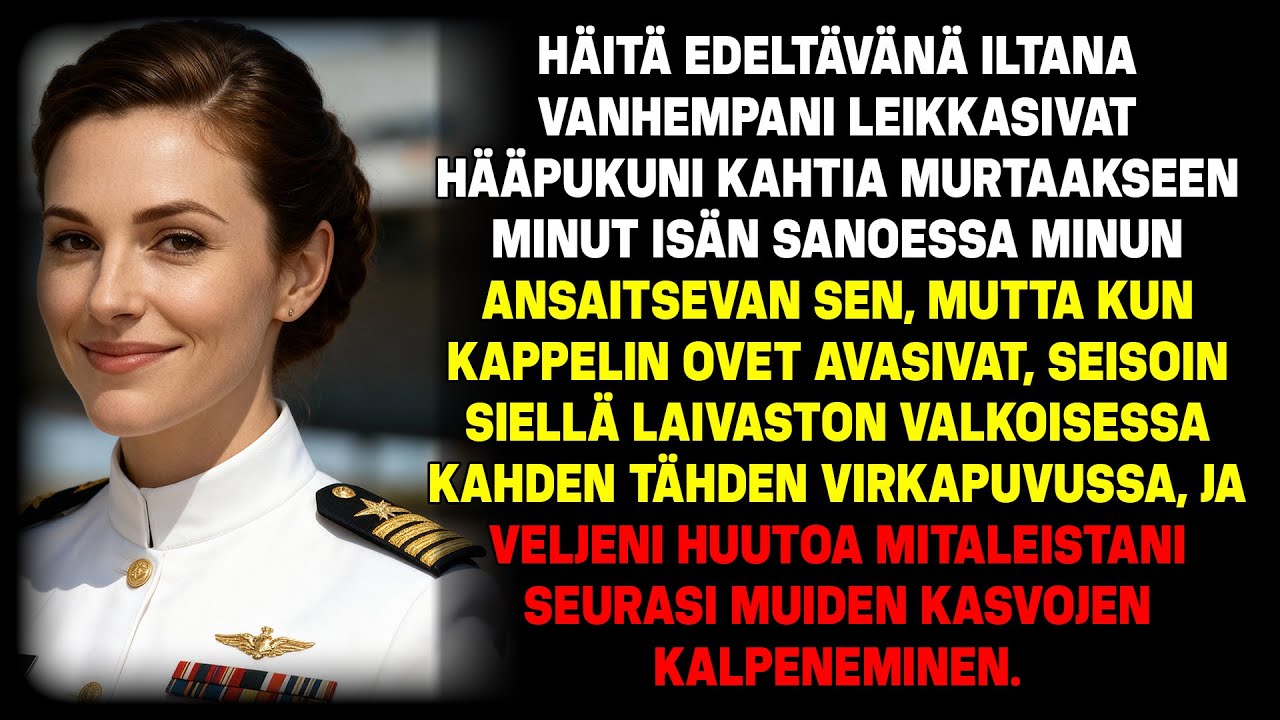 Vanhemmat leikkasivat hääpukuni kahtia – Sitten ilmestyin laivaston valkoisissa kahden tähden kanssa