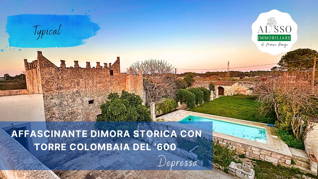 Charming historic home with 4 bedrooms for sale in Depressa (Tricase) - in Puglia, southern ITALY