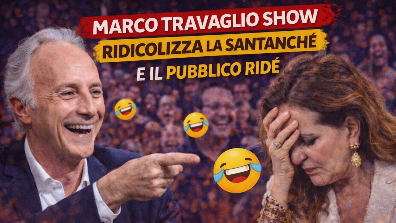 Marco Travaglio Show Ridicolizza la Santanchè  e  il Pubblico RIDE