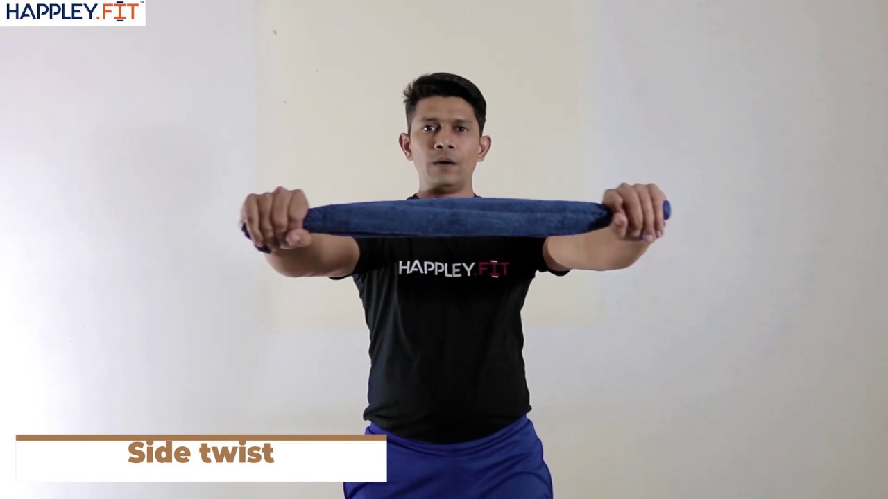 Workout with Props | 5 Exercises using a Hand Towel | HappleyFit