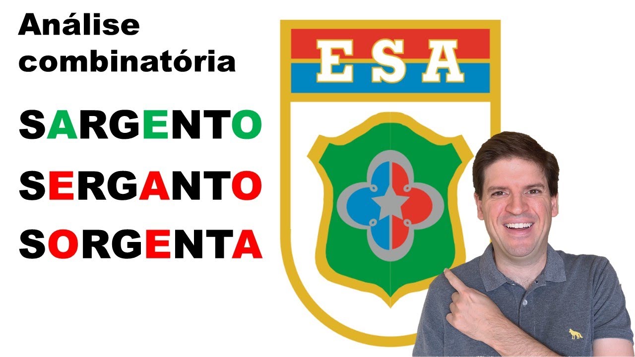 A expressão que fornece o número de anagramas da palavra SARGENTO, onde as vogais aparecem em ordem