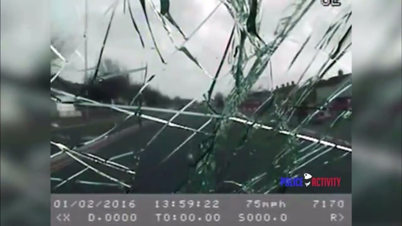 Dash Cam Shows Moment Police Car Is Attacked With Bricks
