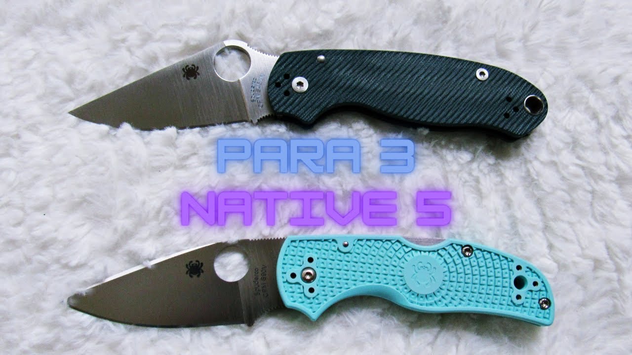 Spyderco Para 3 and Native 5: Knife Comparison