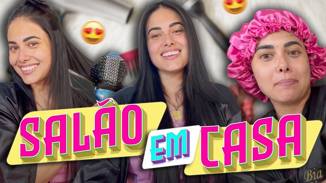 TUDO QUE FIZ NO MEU CABELO | Corte, Banho de Brilho e Finalização