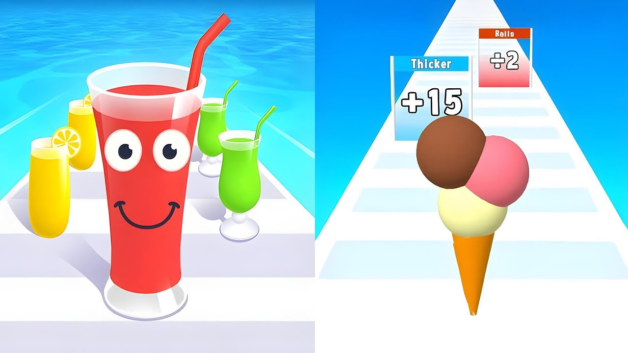 Ice Cream Rush vs Juice Run 🔥 MAX LEVELS UNLOCKED! (2025 Update)