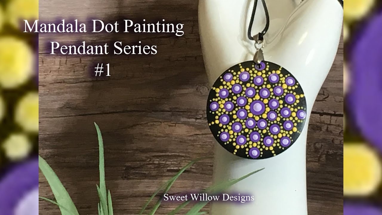 How to Paint Dot Mandalas #050 - Pendant Series #1 - Mini Mandala Painting