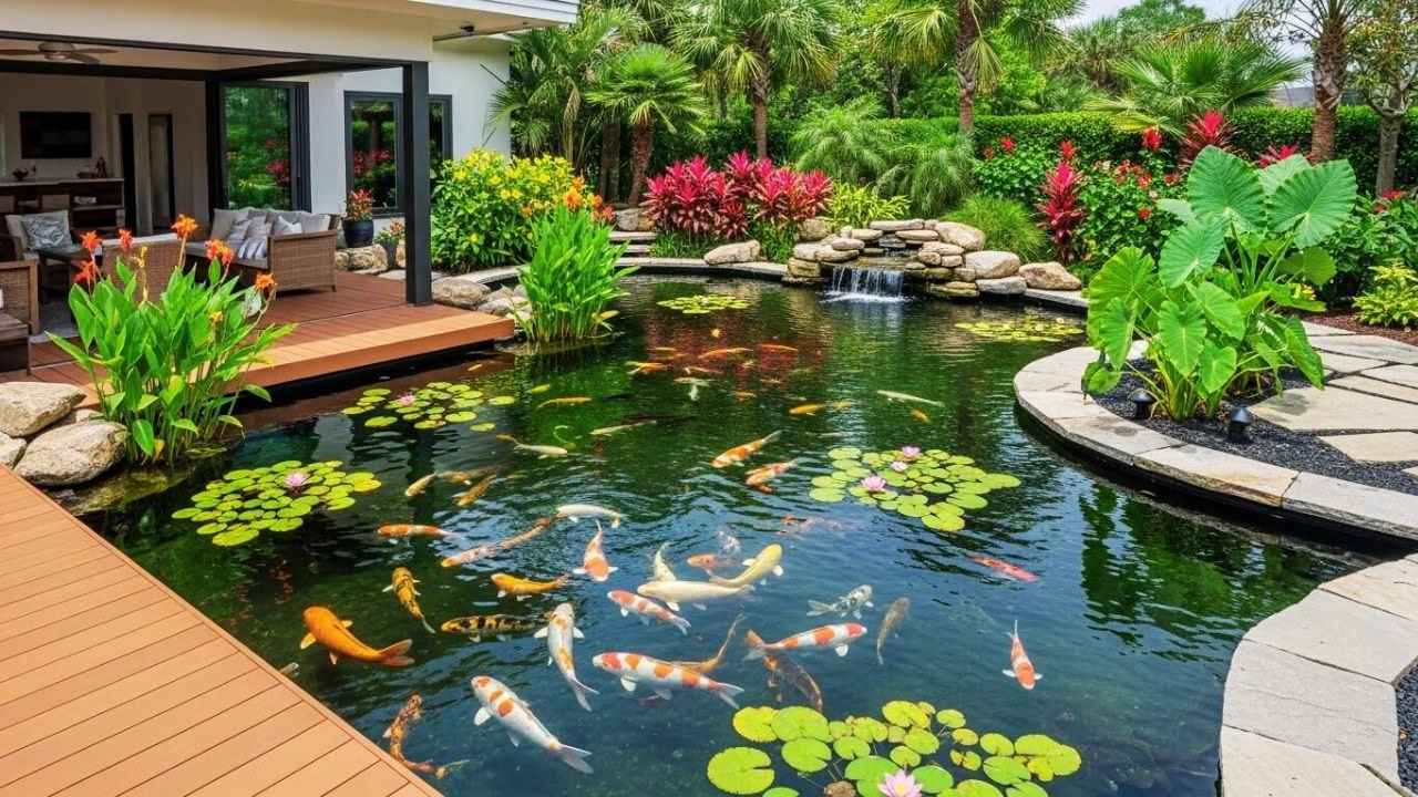 10 Tropical Water Garden & Koi Pond Designs | 2026 Backyard Oasis Ideas!