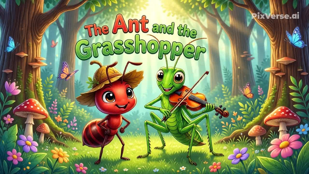 The Ant and the Grasshopper 🐜🦗 | Storybook Song for Kids