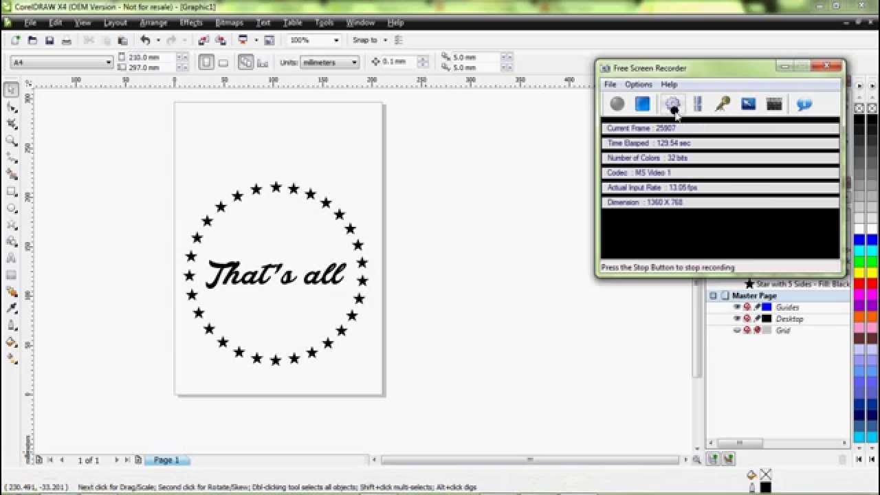 Tutorial Blend star with Coreldraw