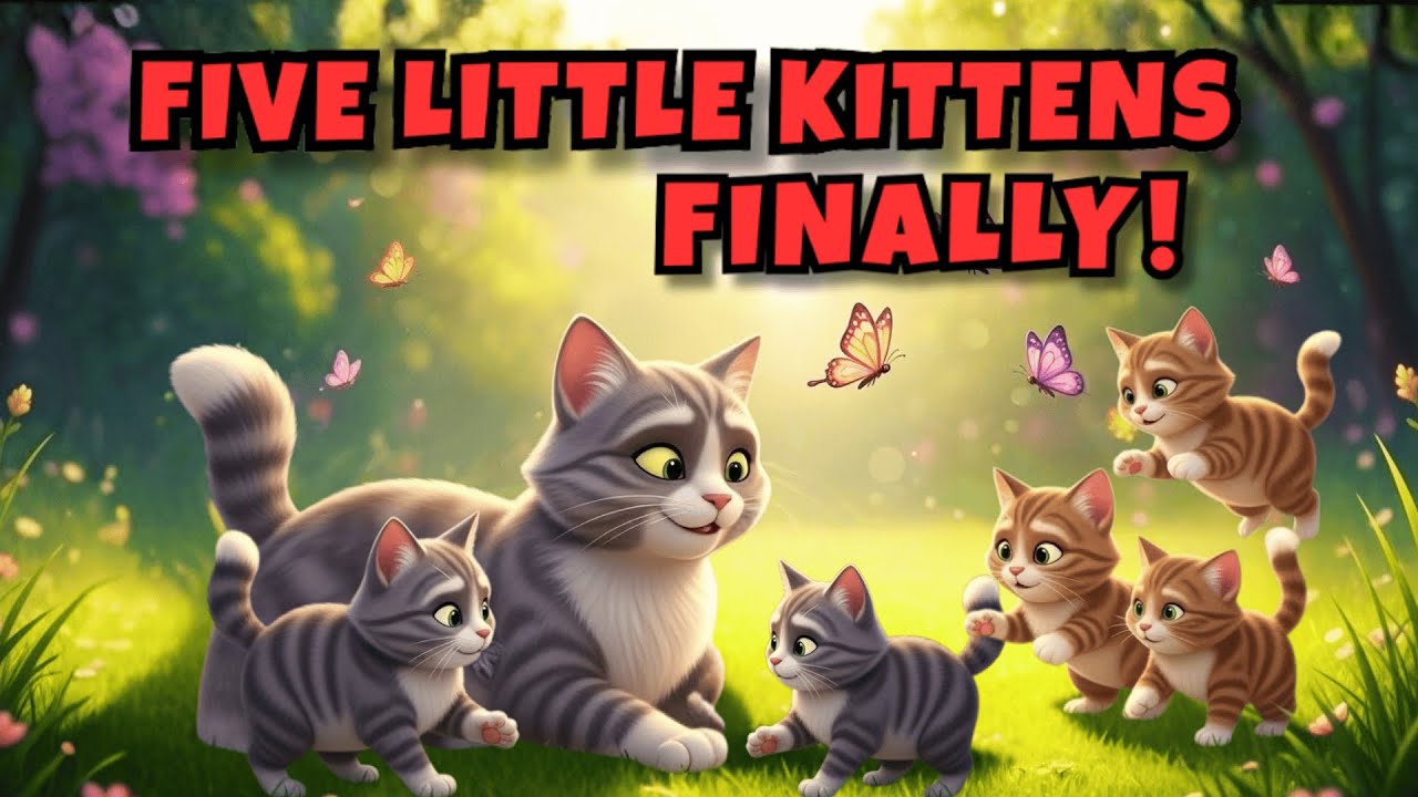 Five Little Kittens | Nursery Rhyme Kids Song | เพลงเด็กอนุบาล เพลงนับเลข