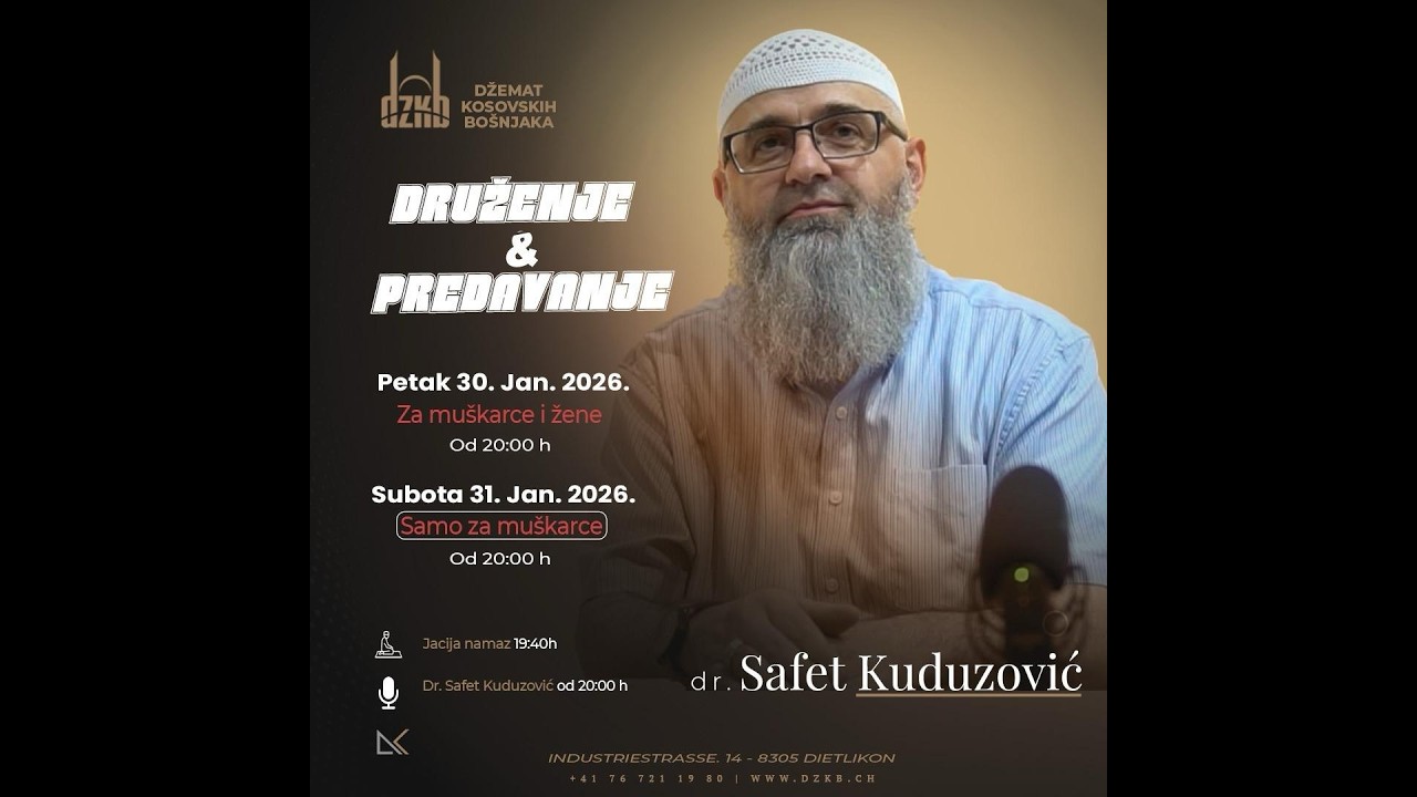 Dr. Safet Kuduzović: Znanje te čuva, a bogatstvo ti moraš čuvati! 2. Dio